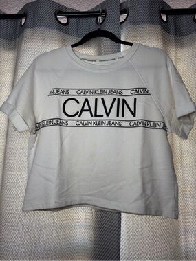 Calvin Klein White Crop Top